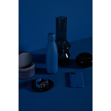 PURO ICON - Edelstahl-Thermoflasche 500 ml (Dunkelblau) (Pulverbeschichtung)