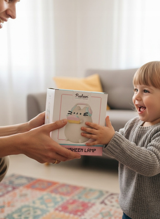 LAMPKA NOCNA PUSHEEN DLA DZIECI DO POKOJU NA BIURKO Z KOTEM