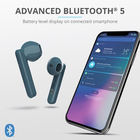 Trust Primo Touch - Słuchawki bezprzewodowe Bluetooth (niebieski)
