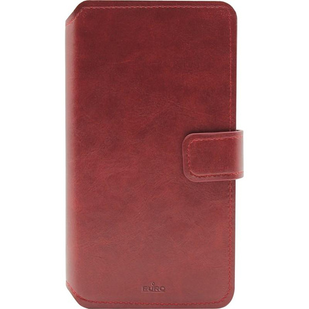 PURO Universal Wallet 360° - Universal swivel case with card pockets, size XL (red)