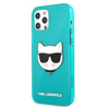 Karl Lagerfeld Choupette Head - iPhone 12 / iPhone 12 Pro Tasche (fluo blau)