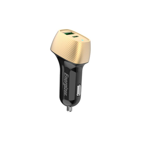 Energizer Ultimate - USB-C és USB-A 38W PD + QC3.0 autós töltő (arany / fekete)