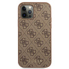 Guess 4G Metal Gold Logo - Coque iPhone 12 / iPhone 12 Pro (marron)