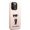 Karl Lagerfeld Silikon NFT Ikonik MagSafe - iPhone 14 Pro Tasche (rosa)