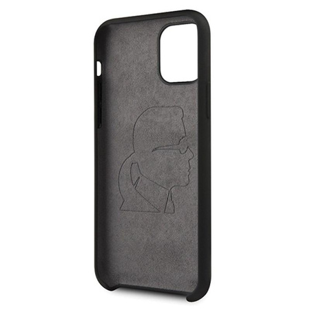 Karl Lagerfeld Fullbody Silikon Iconic - iPhone 11 Hülle (Schwarz)