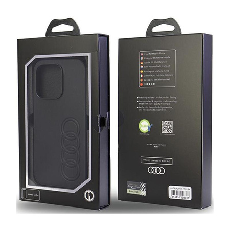 Audi Synthetic Leather - Coque pour iPhone 14 Pro (Noir)