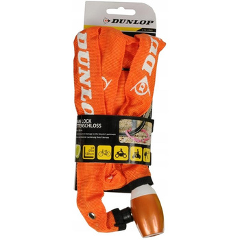 Dunlop - Fahrradschloss Kette 120cm (Orange)