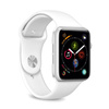 PURO ICON - Bracelet sport élastique pour Apple Watch 42/44/45 mm (S/M & M/L) (blanc)