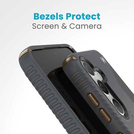 Speck Presidio2 Grip - pouzdro pro Samsung Galaxy S24 (Charcoal Grey / Cool Bronze)
