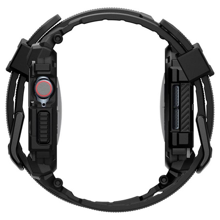 Spigen Rugged Armor Pro - Řemínek s pouzdrem pro Apple Watch 10 42 mm (Matně černá)