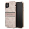 Guess 4G Printed Stripe - Coque pour iPhone 11 (rose)