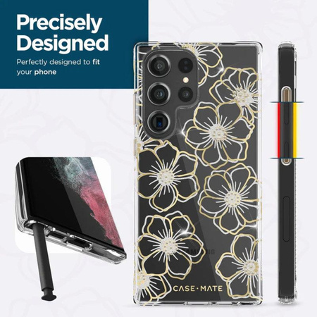 Case-Mate Floral Gems  - Etui Samsung Galaxy S23 Ultra (Przezroczysty)