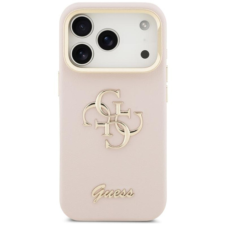 ETUI DO IPHONE 17 PRO GUESS ORYGINALNE RÓŻOWE Z PODSTAWKĄ MODNE CASE