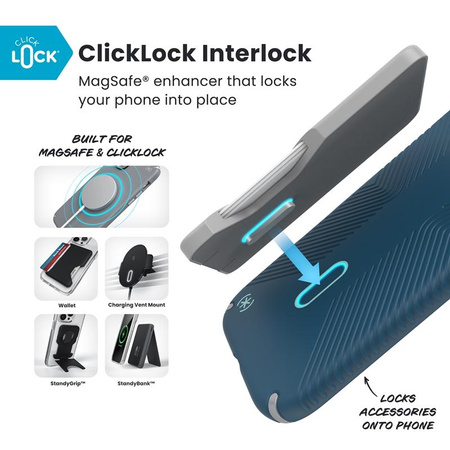 Etui do iPhone Air do MagSafe Speck Presidio2 Grip Pancerne Blue ClickLock
