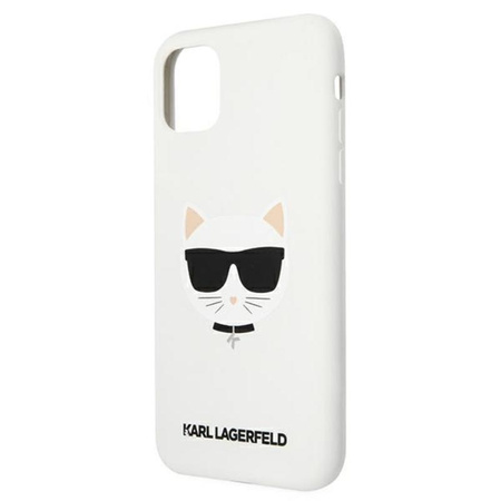 Karl Lagerfeld Choupette Head szilikon - iPhone 11 tok (fehér)