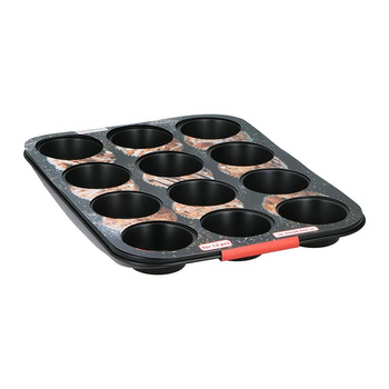 Antihaft-Backform zum Backen von Muffins 12 Stahl, für Cupcakes, Alpina