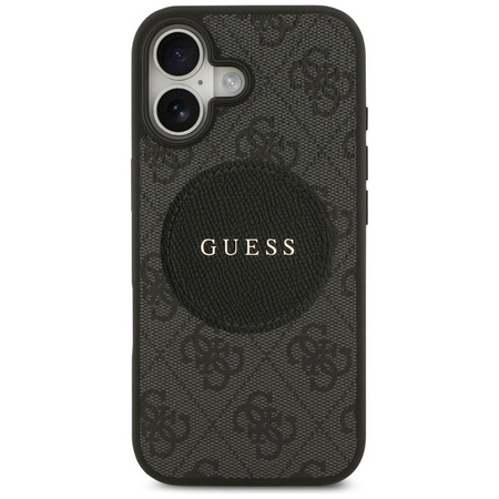 ETUI DO IPHONE 17 do MAGSAFE GUESS ORYGINALNE CZARNE SKÓRZANE MODNE CASE