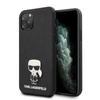 Karl Lagerfeld Saffiano avec Pin Ikonik - Coque iPhone 11 Pro Max (noir)