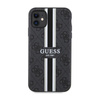 Guess 4G Gedruckte Streifen MagSafe - iPhone 11 Tasche (Schwarz)