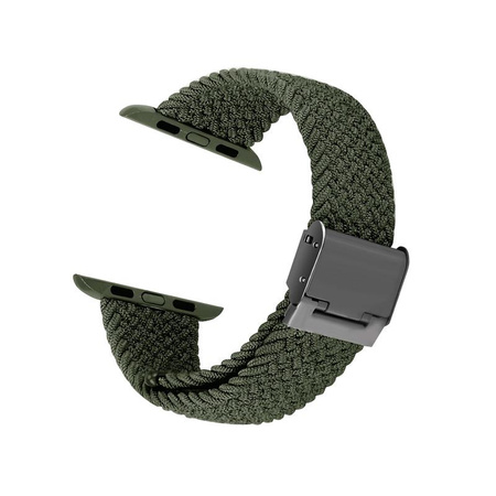 Crong Wave Band - Geflochtenes Armband für Apple Watch 38/40/41 mm (grün)