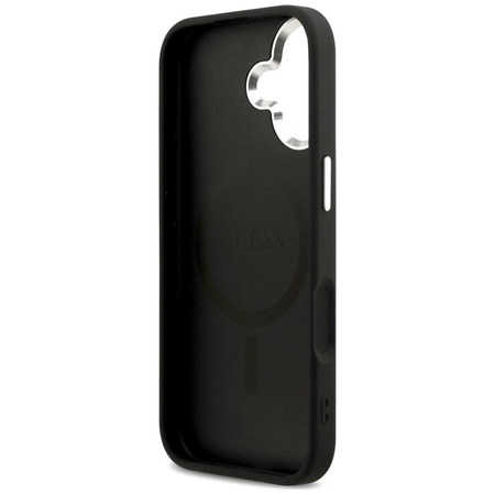 ETUI DO IPHONE 17 do MAGSAFE GUESS ORYGINALNE CZARNE SKÓRZANE MODNE CASE