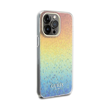 Guess IML Faceted Mirror Disco Iridescent - pouzdro pro iPhone 13 Pro Max (duhové)