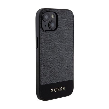 Guess 4G Bottom Stripe Metal Logo Collection - iPhone 15 Case (gray)