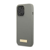 Guess Silikon Logo Platte MagSafe - iPhone 13 Pro Max Hülle (grau)