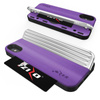 Zizo Retro Series - Etui iPhone Xs/ X z kieszenią na karty + podstawka + szkło 9H na ekran (Purple/Silver)