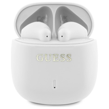 Guess Printed Classic Logo - TWS Casque Bluetooth + étui de chargement (blanc)