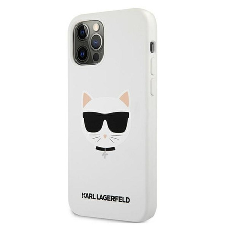 Karl Lagerfeld Choupette Head Silikon - iPhone 12 Pro Max Hülle (weiß)
