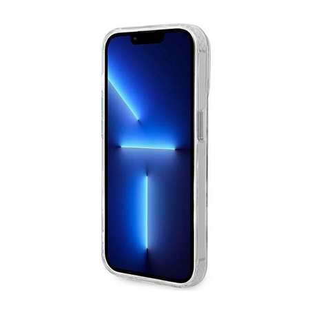 Guess Metal Outline MagSafe - iPhone 14 Pro Case (Transparent / Silver)