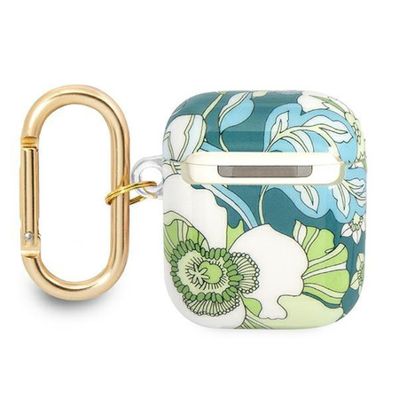 Guess Flower - pouzdro pro Airpods 1/2 generace (zelené)