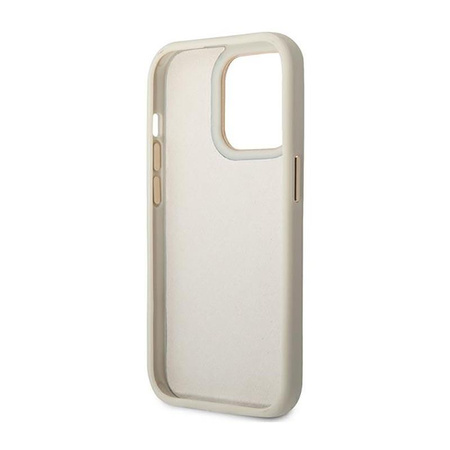 Guess Croco Collection – Etui iPhone 14 Pro (srebrny)