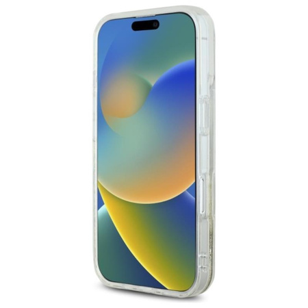 Hello Kitty Liquid Glitter Fever MagSafe - Hülle für iPhone 16 (weiß/gold)