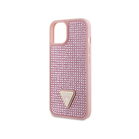 Guess Rhinestone Triangle - pouzdro pro iPhone 14 (růžové)