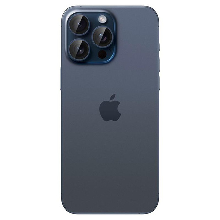 Spigen Optik Pro GLAS.TR EZ Fit Camera Protector 2-Pack - ochranné sklo objektivu pro iPhone 15 Pro / 15 Pro Max / iPhone 14 Pro / 14 Pro Max (2 ks) (Blue Ti)