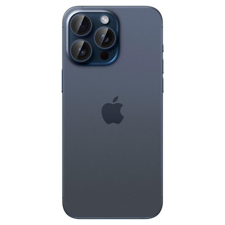 Spigen Optik.TR EZ Fit Camera Lens Protector - Objektivschutzglas für iPhone 15 Pro / 15 Pro Max / iPhone 14 Pro / 14 Pro Max (2 Stück) (Blau Titanium)