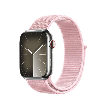 Crong Nylon - Bracelet sport pour Apple Watch 38/40/41/42 mm (rose poudré)