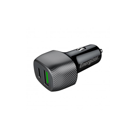 Energizer Ultimate - USB-C a USB-A 38W PD + QC3.0 nabíječka do auta (černá)