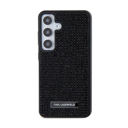 Karl Lagerfeld Strass Metall Logo - Samsung Galaxy S24 Tasche (schwarz)
