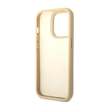 Guess Croco Collection - Coque pour iPhone 14 Pro Max (Or)