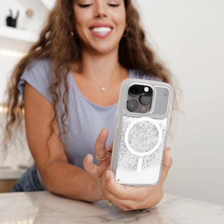 STM Relax Sand MagSafe - iPhone 15 Pro Max tok (átlátszó / fehér)