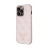 Guess Crossbody 4G fém logóval - iPhone 15 Pro tok (rózsaszín)