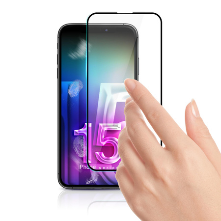 3mk HardGlass Max Lite - Edzett üveg iPhone 15 Pro Max készülékhez (fekete)
