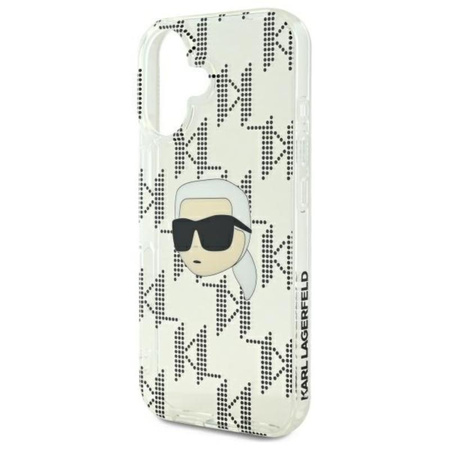 Karl Lagerfeld IML Karl Head Galvanisiert - iPhone 16 Hülle (Transparent)