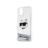 Karl Lagerfeld Liquid Glitter NFT Choupette Head - Coque iPhone 11 (argent)