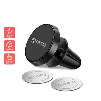Crong Magnetic Smart Car Holder - Mágneses autós tartó telefonhoz (fekete)