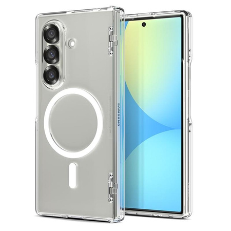 Spigen Ultra Hybrid Pro Mag MagSafe - Etui pour Samsung Galaxy Z Fold 7 (Clair/Blanc)