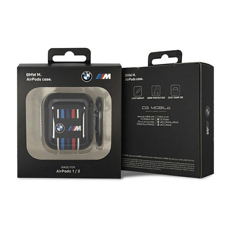 BMW Mehrfarbige Linien - AirPods 1/2 gen Case (Schwarz)